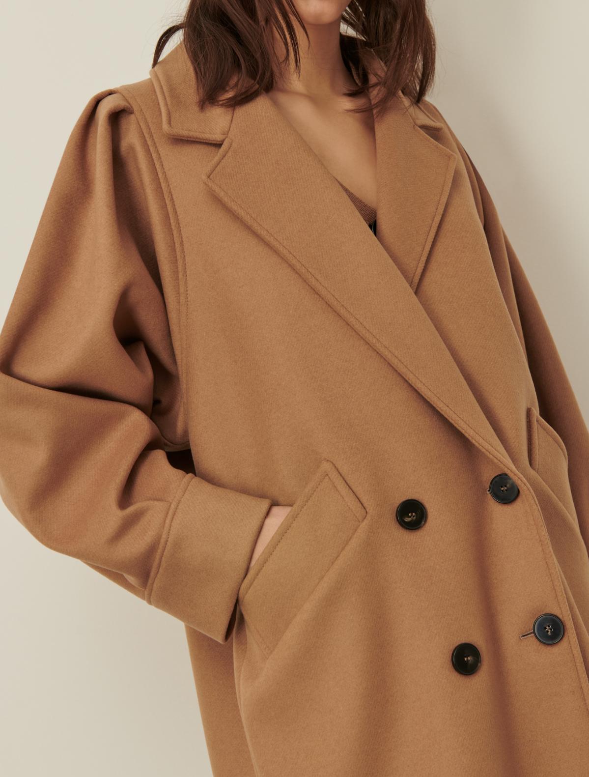 mavepine Bliv oppe Pas på Marella Coats and Trench Coats | Womens Double-breasted Pea Coat Camel ~  Clec Education